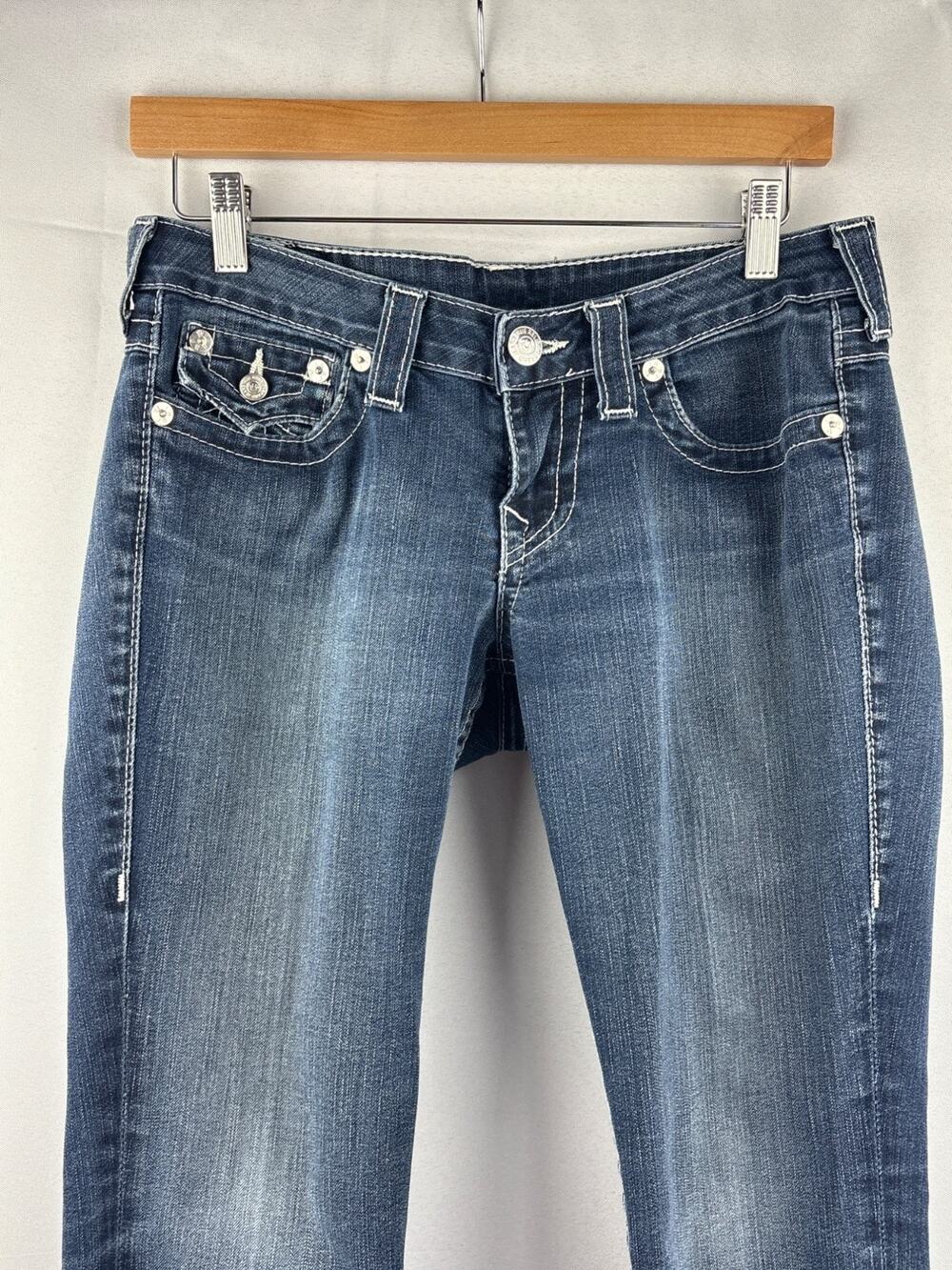 True Religion Womens Blue Denim Jeans Size 29 Made In USA
